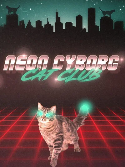 Neon Cyborg Cat Club