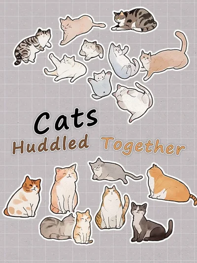 Cats Huddled Together