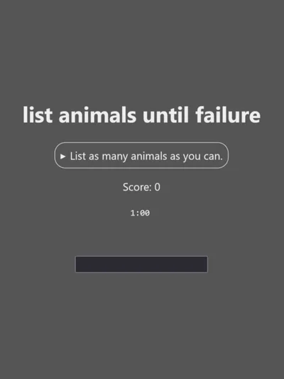 List Animals Until Failure cover