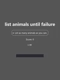 List Animals Until Failure cover