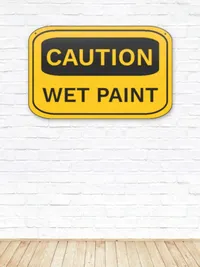 Caution Wet Paint cover