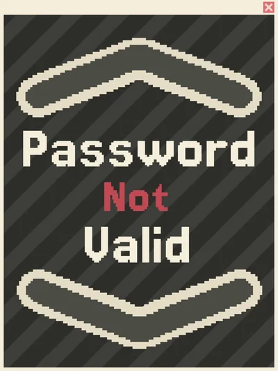 Password Not Valid